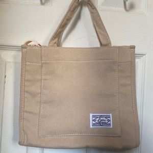 Double Handle Corduroy Mini Bag